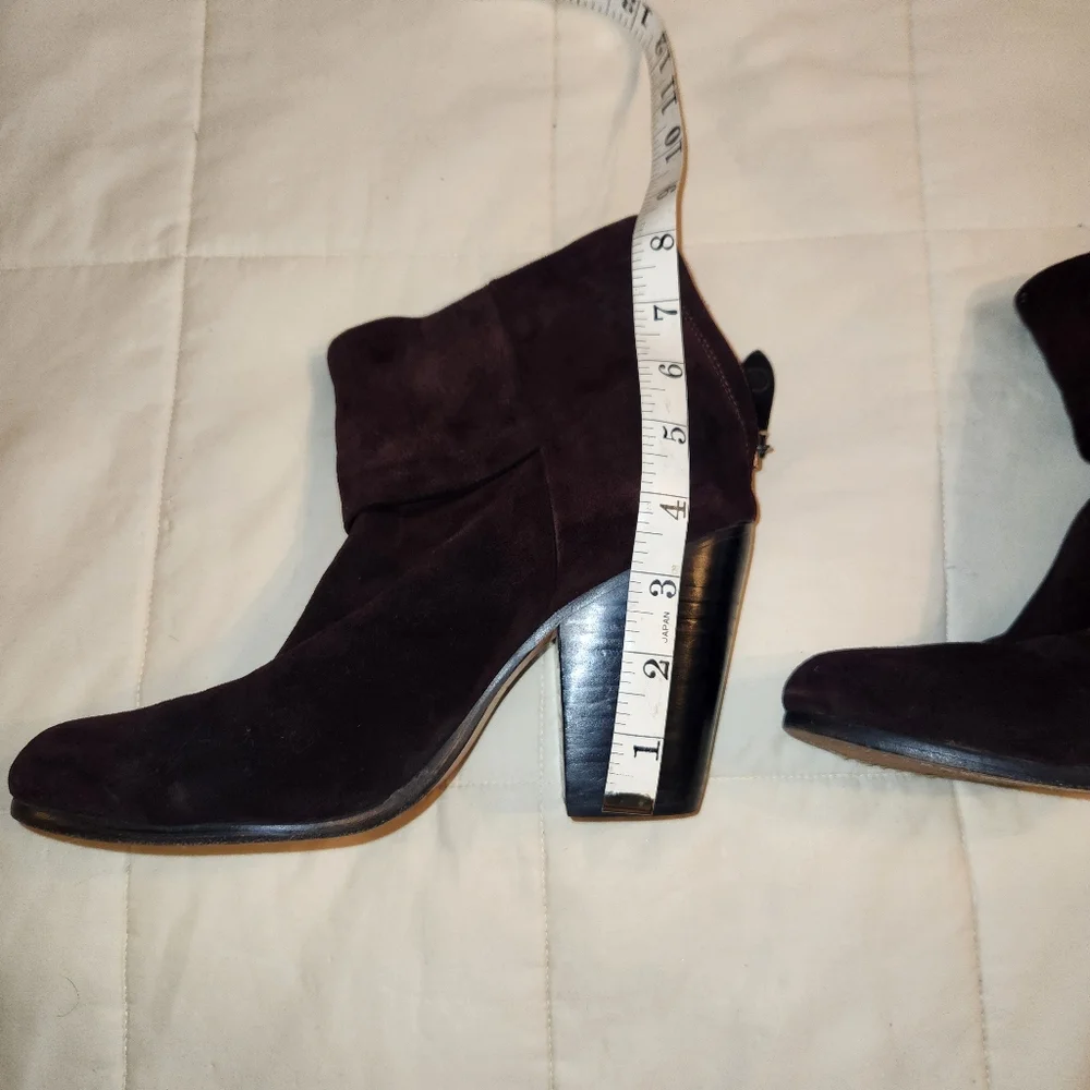 Rag & Bone Boots Newbury Classic Suede Burgundy, Reddish Brown Sz 39.5 / 9.5 EUC